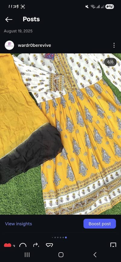 RANGJA Lawn frock with free dupata