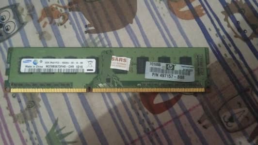 2GB 2RX8 PC3 10600U DDR3 RAM Only One