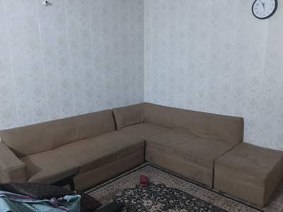 slightly used L shape sofa