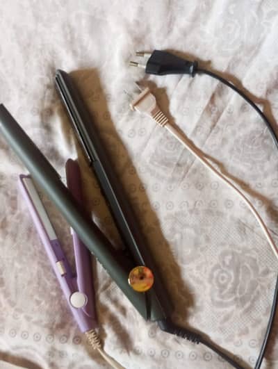 1 small and one huge straightener