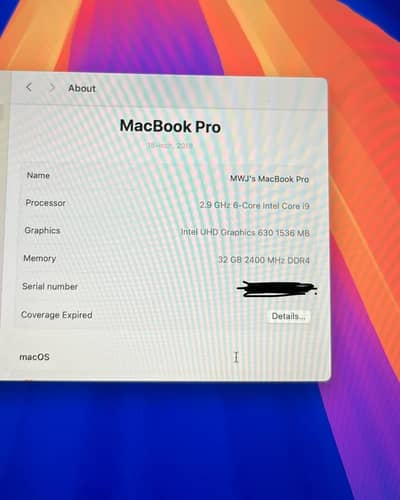 Macbook pro 2018