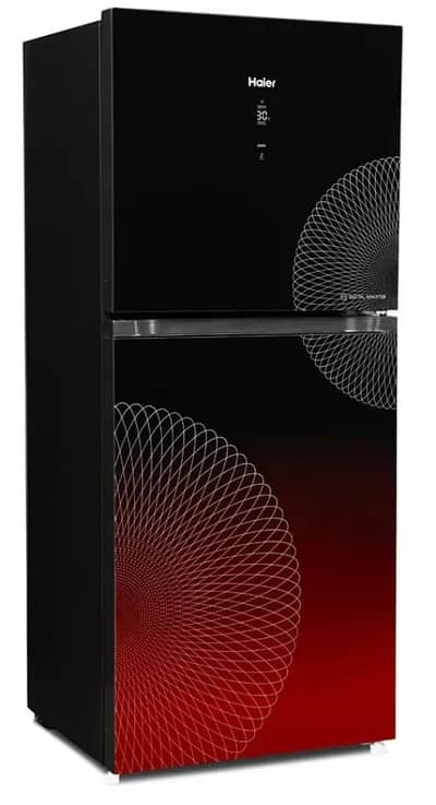 Haier HRF-368IARA+:DC/338L/RED GLASS