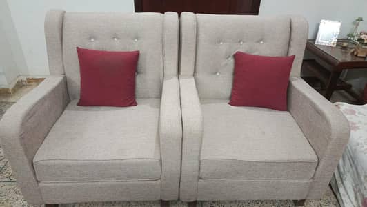 pair of two bedroom sofa chair set