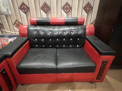 Leather poshish sofa set