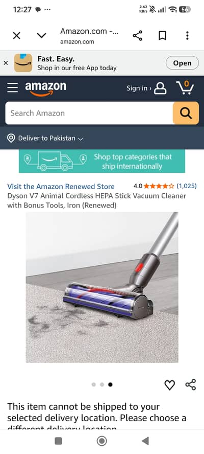 Dyson VC animal pro vacuum .