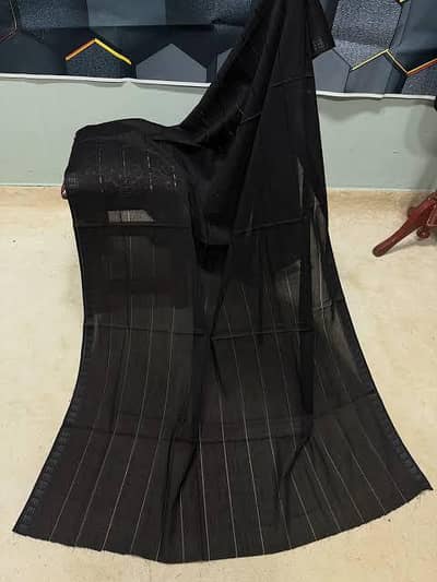 Shawl Lawn Black Tarkashi