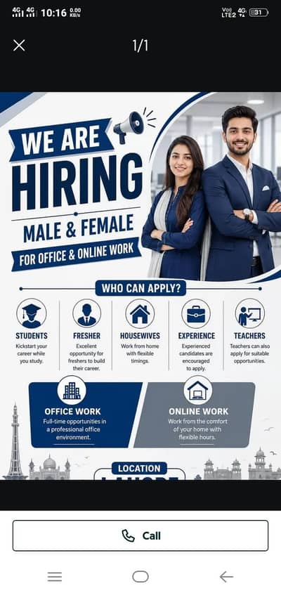 Golden opportunity available in Lahore