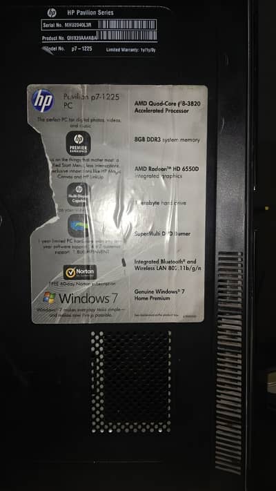 Amd A8 3820 APU 8GB DDR3 Ram Free wifi Installed 250GB Hdd