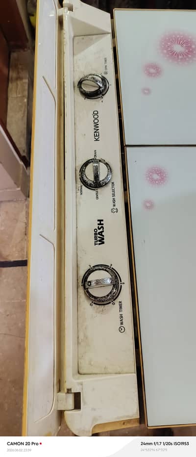 Kenwood double door washing machine want to sell out on top urgent ba