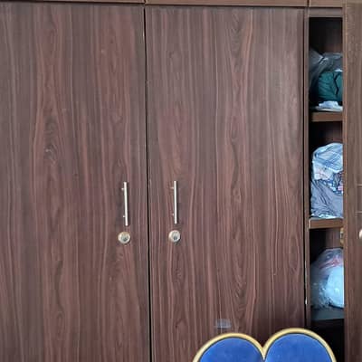 Three door cupboard is available for sale