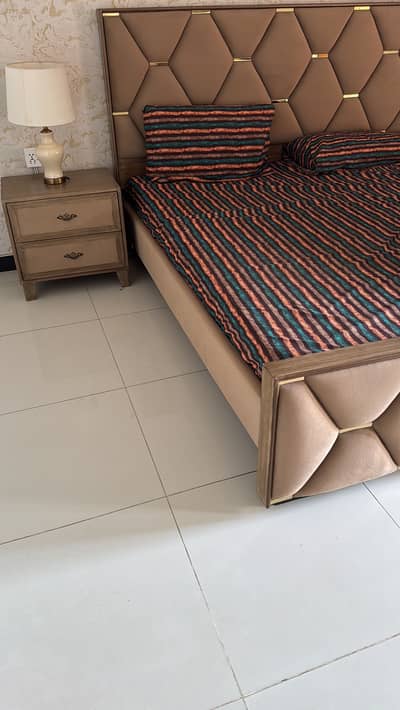 Bed with mattress