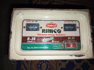 Rimco Classic R-25 2500 Watts Automatic Voltage Stabilizer - Used