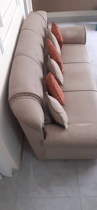 Premium quality 5 seater rexine sofa set,with extra/double cushions.