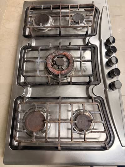 Nasgas built in hob with burners in used condition