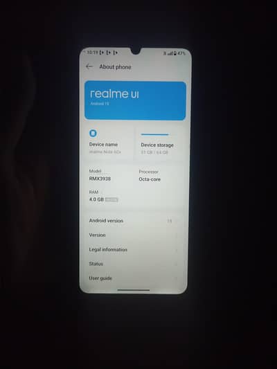 realme note 60× 4+4 64 gb