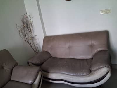 6 seater faux leather sofa set