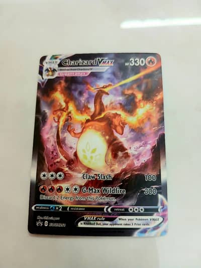 A very very rare pokeymon card. Charizard vmax .