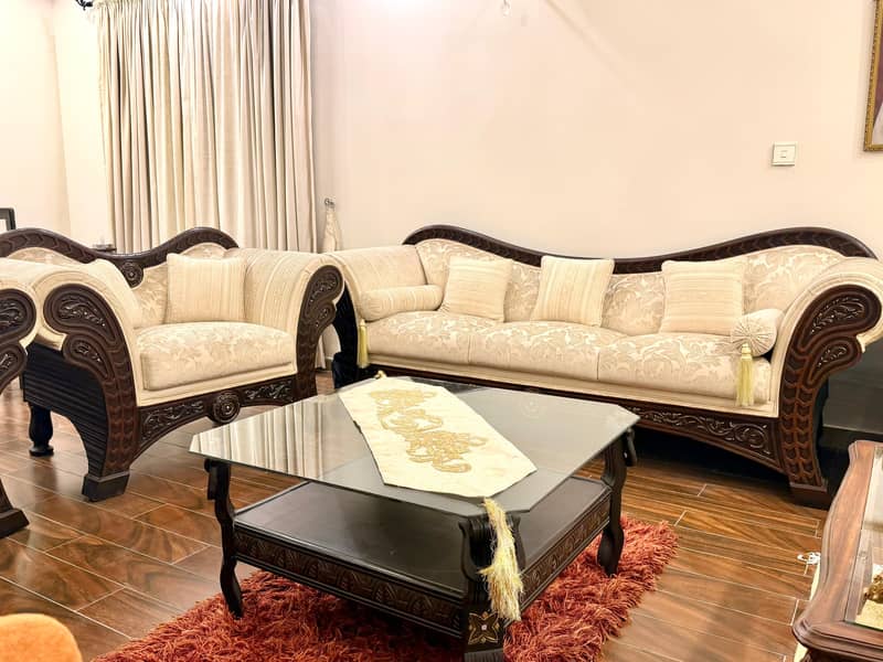 Sofa set with centre table & side tables 1