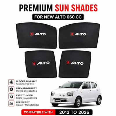 Suzuki Alto, Cultus & Mehran Custom Fit Side Window Sunshades 4PCS