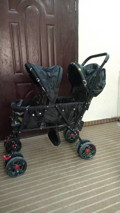 baby pram || baby pushing walker//double baby pram