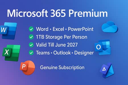 Microsoft 365 Account | 1TB Storage | Word Excel PowerPoint