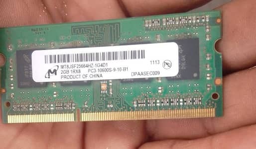 2gb Laptop Ram DDR 3 PC3 10600