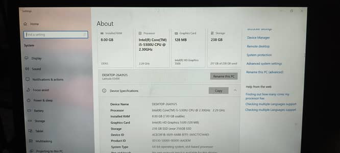 Dell E5450 laptop for sale.