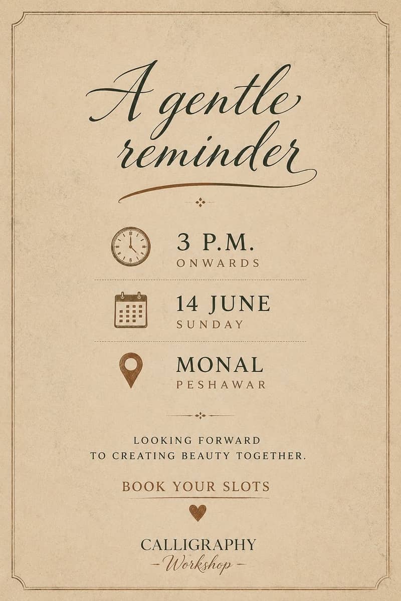 Calligraphy workshop 1