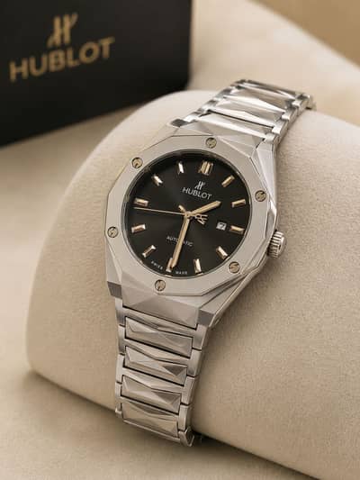 Hublot Style Automatic Watch – Silver | Premium Look | Good Condition