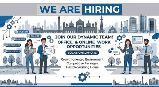 We are Hiring Male and Female for Work.