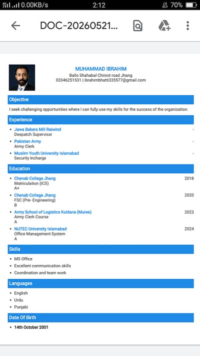 Need Job