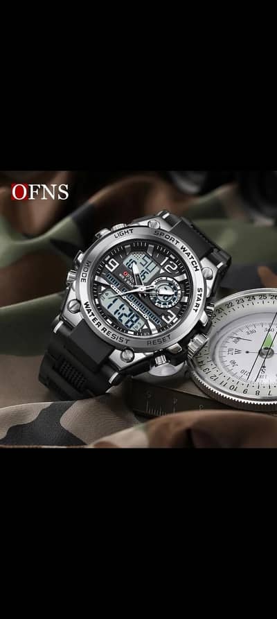 O'Fani Multifunctional Sports Watch Black Waterproof
