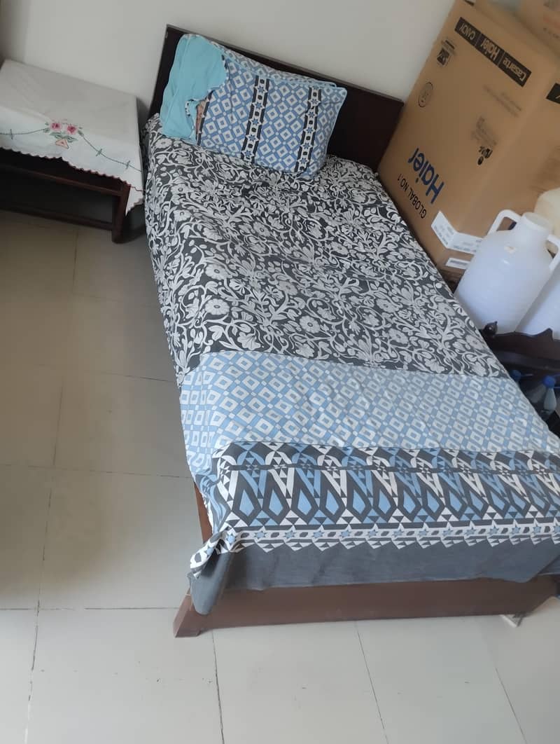 solid single bed pair 3
