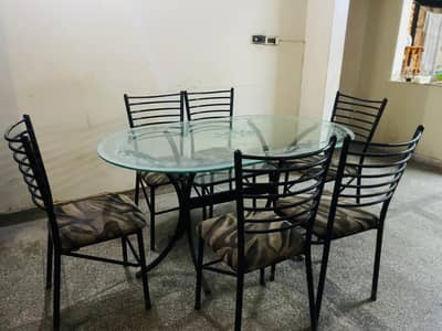 6seater iron dinning table