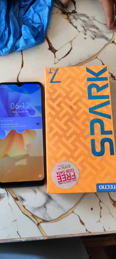 Tecno Spark 7T with box charger location nankana sahib