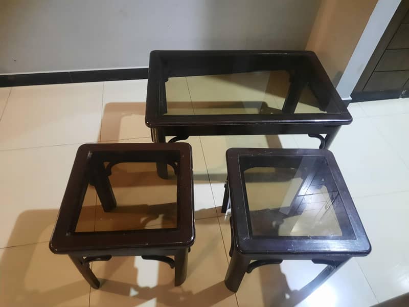 solid wooden coffee table set 1