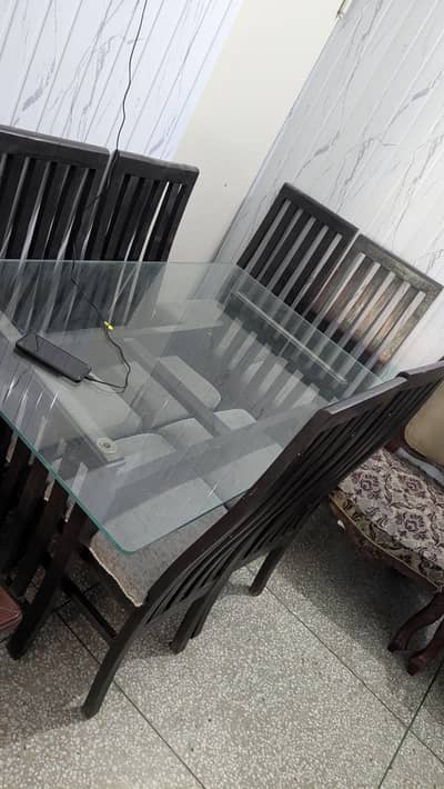 dining table with six chair