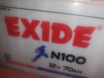 Exide N 100 70 AH BETTER WITH 30 AMP CHARGER