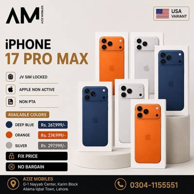 iPhone 17 Pro Max 256GB JV & UNLOCK