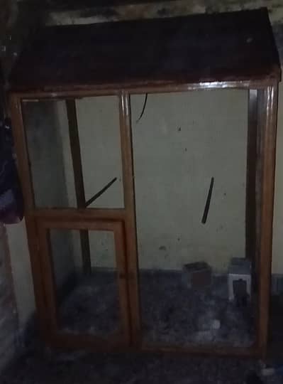 parrots cage (made by diyar wood) (hight 6feets] (width 4.5,4feet]