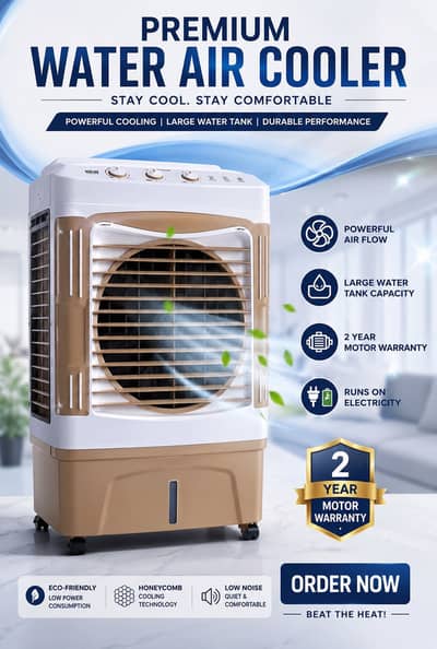 Premium water Air cooler : Large Water Tank 2 years Motor Warranty