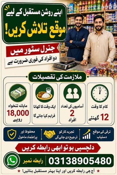 workers required for gernal store