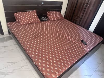 Two single bed with side corners and matress and  2 door wardrobe sli