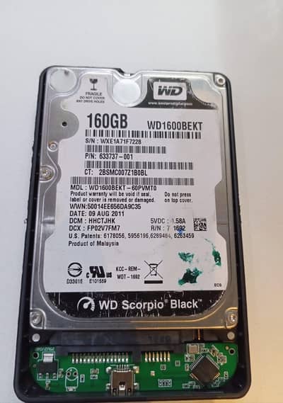 160GB Hard Drive | 99% Health | External Use Supported