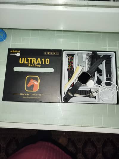 watch Ultra 10 in 1 smart watch with 10 straps for sale