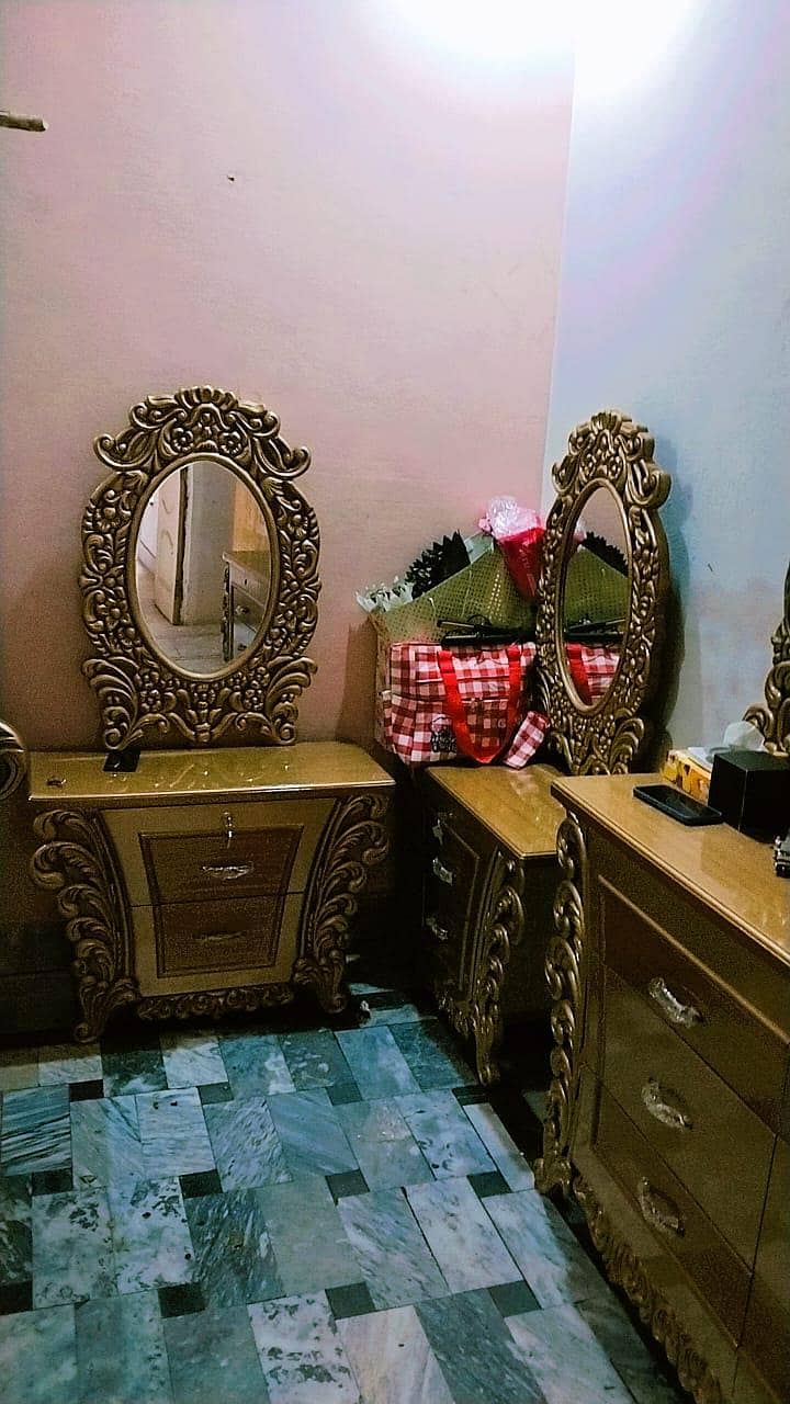Bed, Side Table, Dressing Table & Iron Table 1