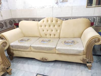 Royal Golden XL 5 Seater Sofa Set with Premium Manufacturing. .