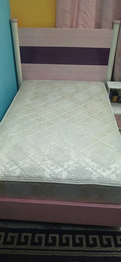Kids Bed with spring mettress & side table