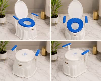 Adult Commode Chair with Armrests – Strong & Comfortable | Excellent