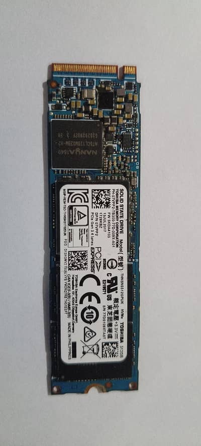 Toshiba NVMe M2 SSD 512 GB support 8th Generation and above
